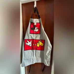 Disney Red and Gray Apron with Mickey Mouse Design, NWT